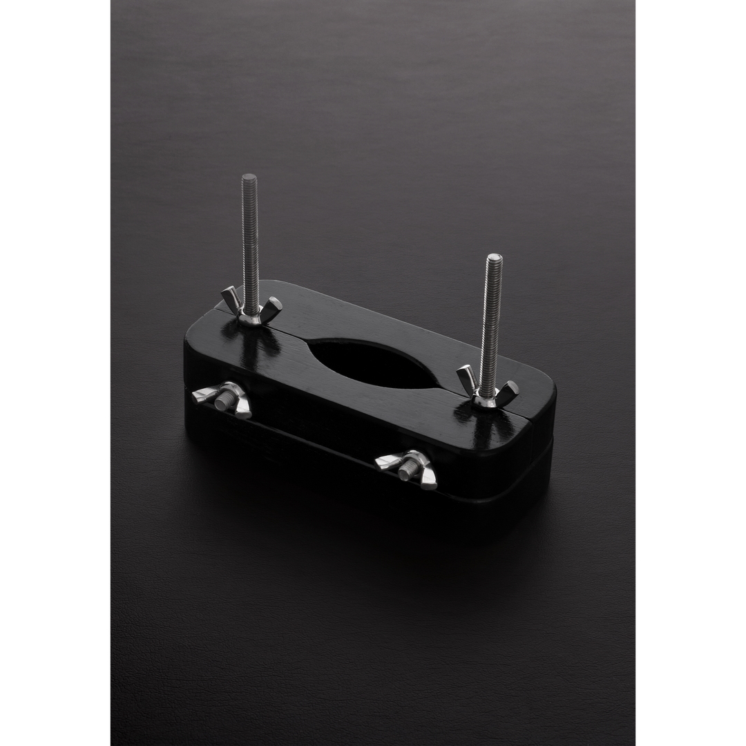 Ball Buster Testicle Vice | Adjustable Wooden Clamp for Stimulation