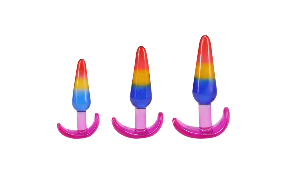 Anal-Trainingsset Regenbogen 9,9 cm | S/M/L Crystal Jellies