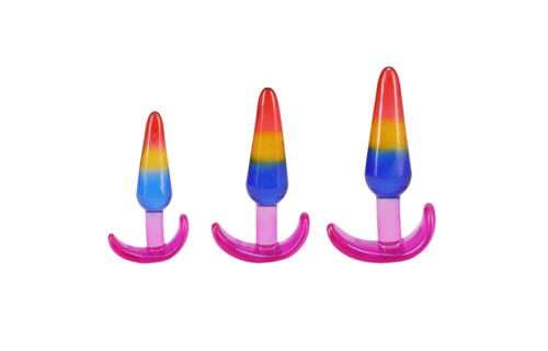 Anale Trainerset Regenboog 9,9 cm | S/M/L Crystal Jellies