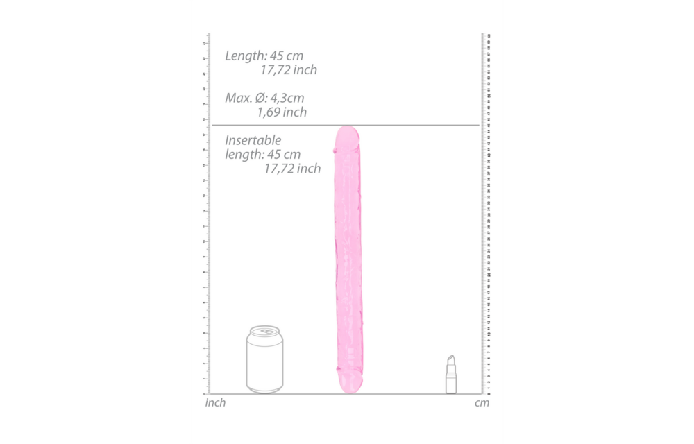 Realistischer Doppeldildo 45 cm x 4,4 cm – Ultimatives Vergnügen