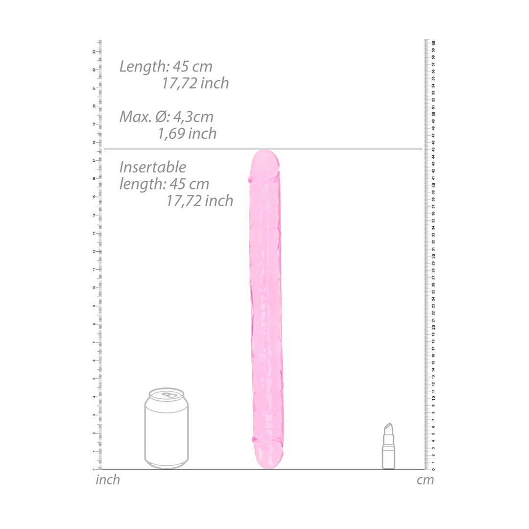 Realistische Dubbele Dildo 45 cm x 4,4 cm – Ultiem Genot
