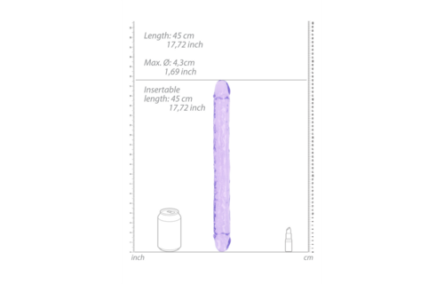 Realistischer Doppeldildo 45 cm – 4,4 cm breit | RealRock