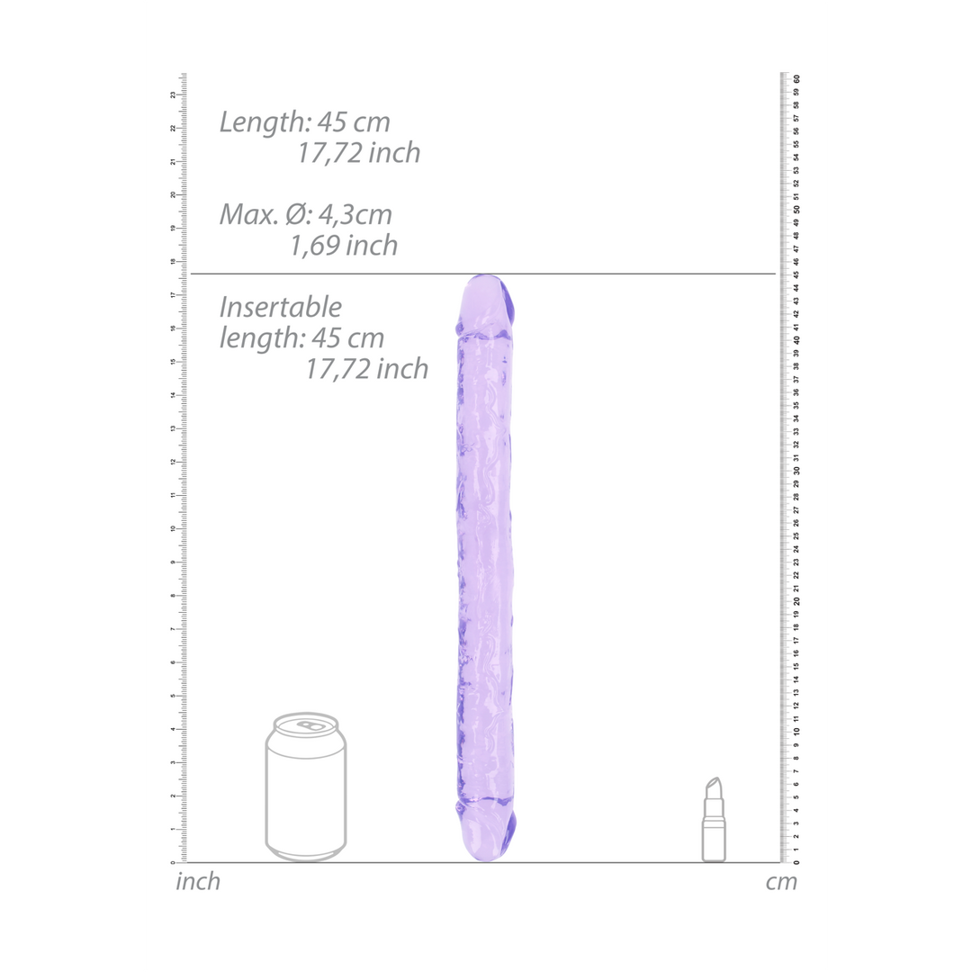 Realistischer Doppeldildo 45 cm – 4,4 cm breit | RealRock