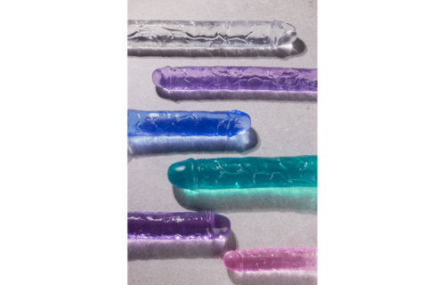 Realistische Dubbele Dildo 45x4,4 cm – Ultiem Genot Crystal Clear