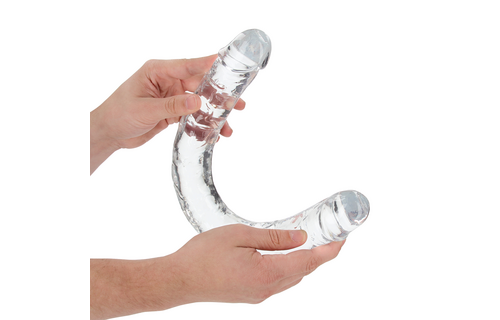 Realistischer Doppeldildo 45 x 4,4 cm – Ultimatives Vergnügen Crystal Clear