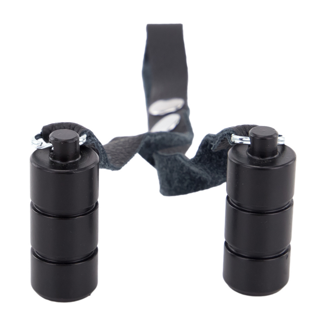 Leder-Hodenhalter Gewichte 2x100g Schwarz | Top-Qualität