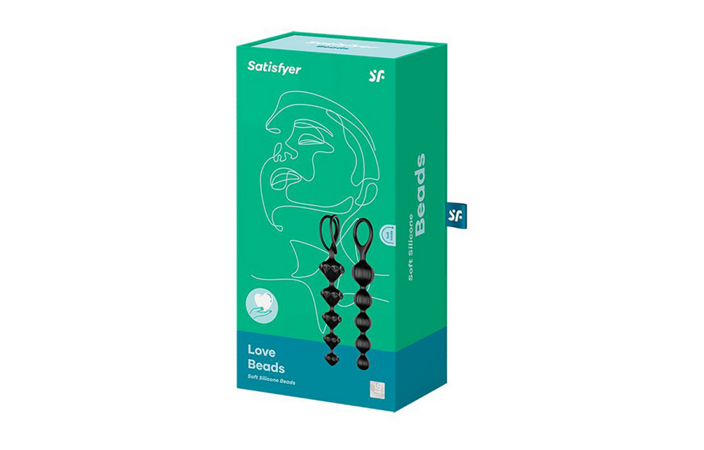 Love Beads Schwarz 2,5 cm – Analkugeln Satisfyer Silicone