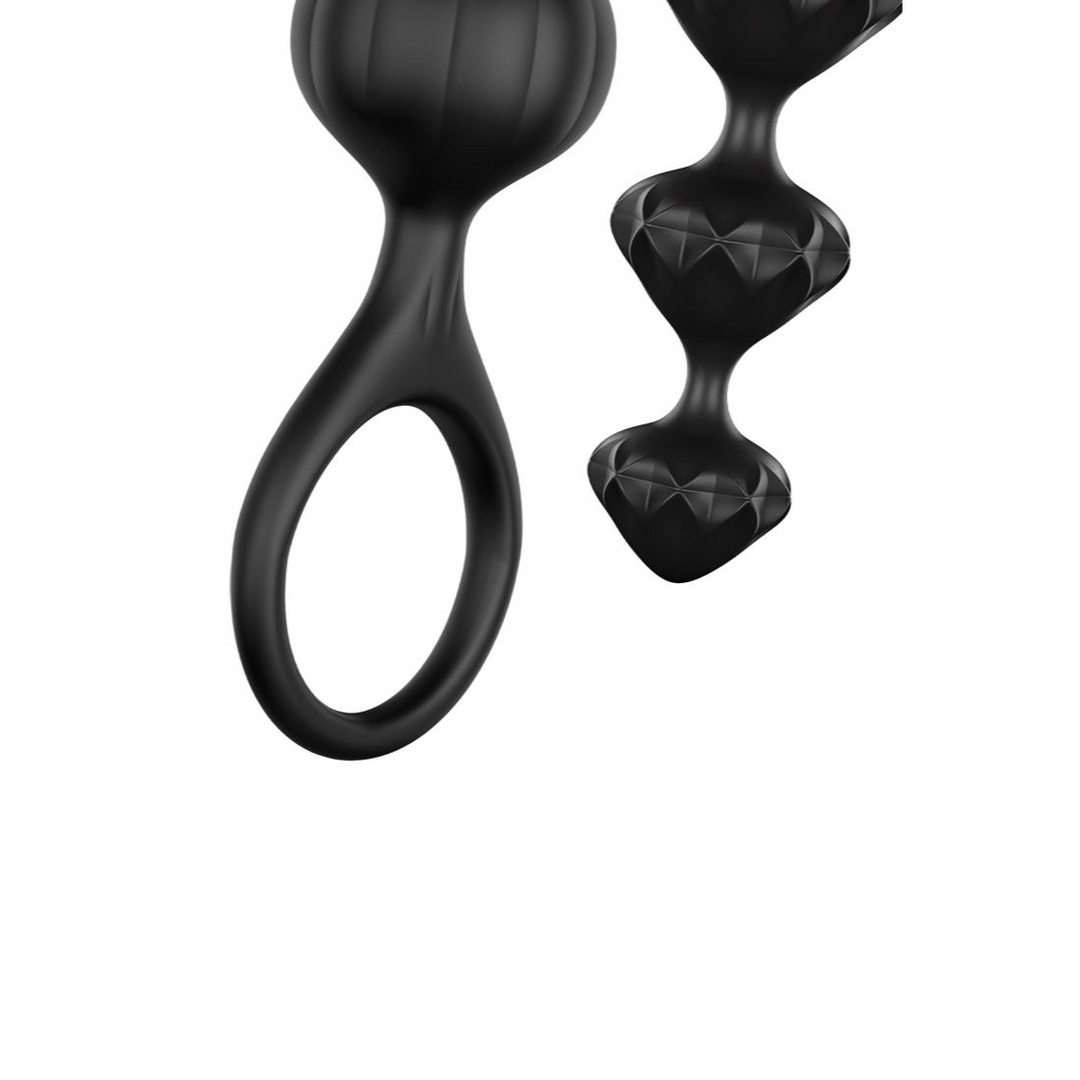 Love Beads Black 2.5 cm - Anal Beads Satisfyer Silicone