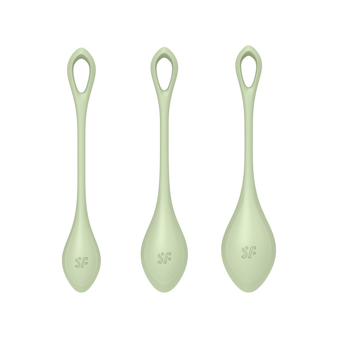 Yoni Power 2 Kegel Ball Set Light Green - Strengthen Your Pelvic Floor