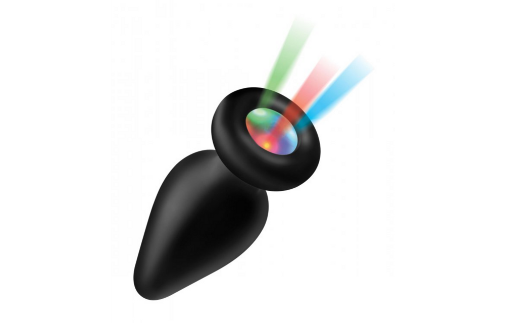 Leuchtender Silikon-Butt Plug 11,4 cm – LED-Spielspaß