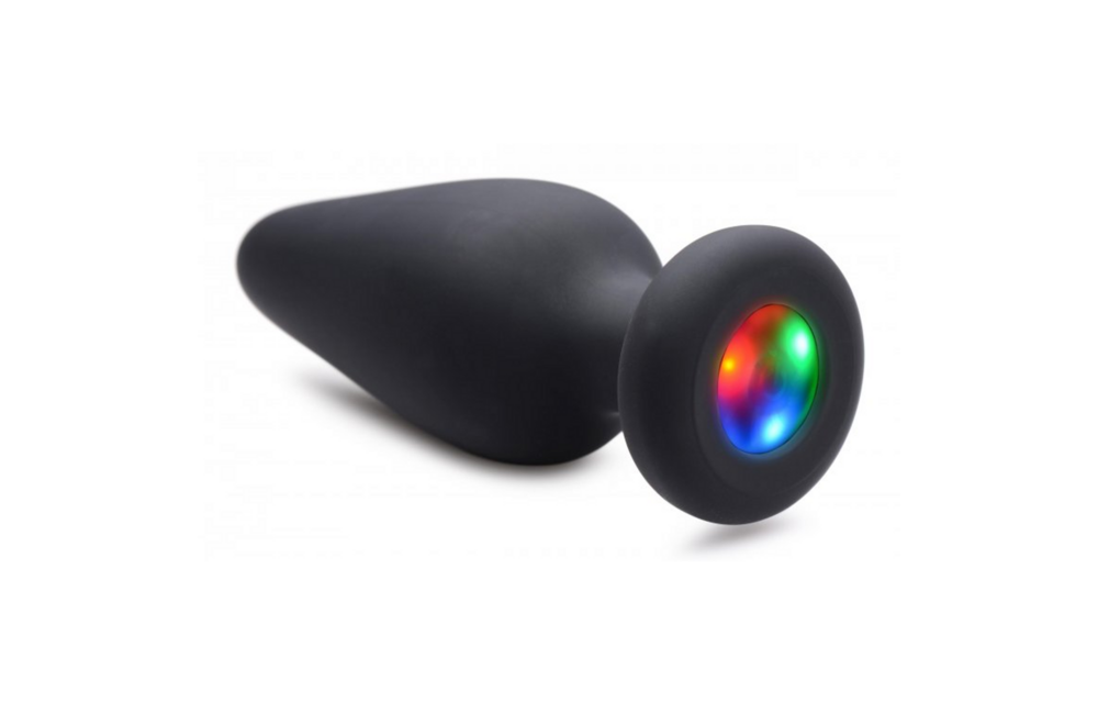 Leuchtender Silikon-Butt Plug 11,4 cm – LED-Spielspaß