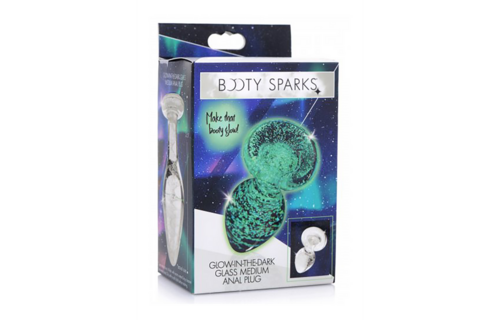 Glow-In-The-Dark Glazen Butt Plug 8,8 cm – Veilig & Comfortabel