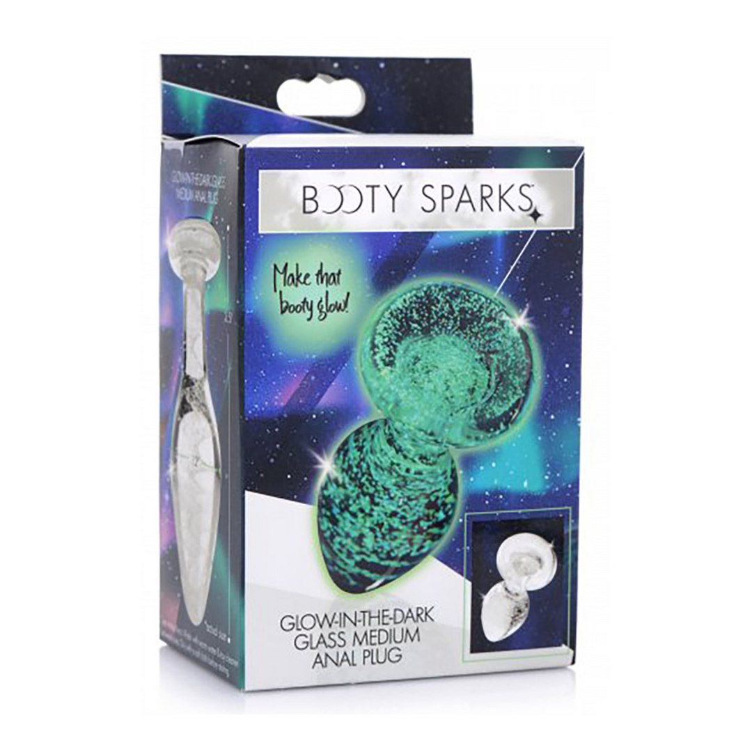 Glow-In-The-Dark Glass Butt Plug 8.8 cm – Safe & Comfortable