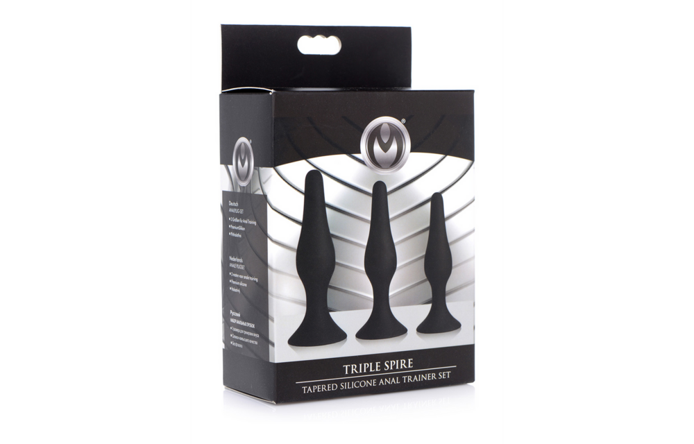 Triple Spire Taps 11.4 cm - Tapered Silicone Trainer Set Black