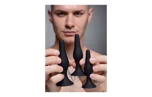 Triple Spire Taps 11,4 cm – Konisches Silikon-Trainingsset Schwarz