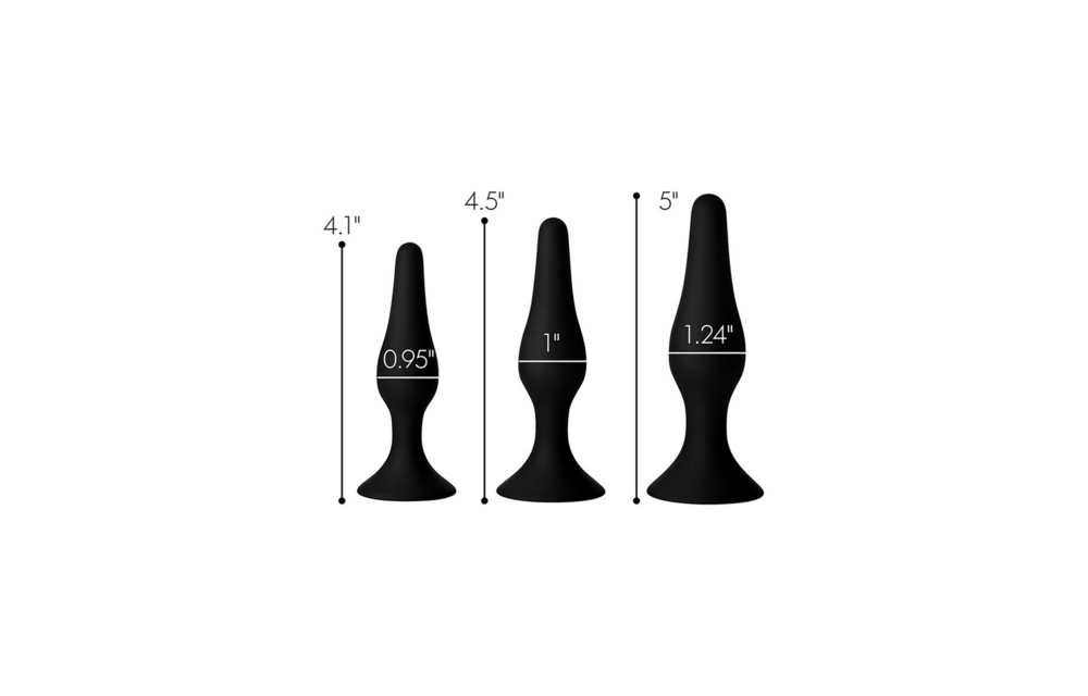 Triple Spire Taps 11,4 cm – Konisches Silikon-Trainingsset Schwarz