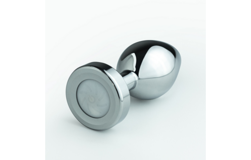 Borealis Metal Anal Plug 8.5 cm with LED RGB - Silver