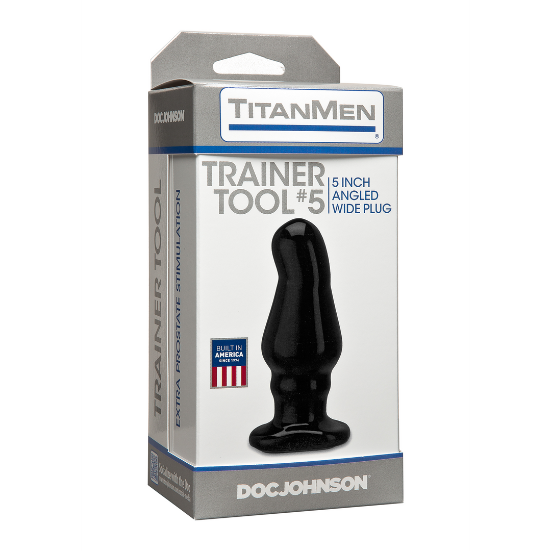 Master Tool #5 Butt Plug 12,5 cm – Anale Trainer PVC zwart