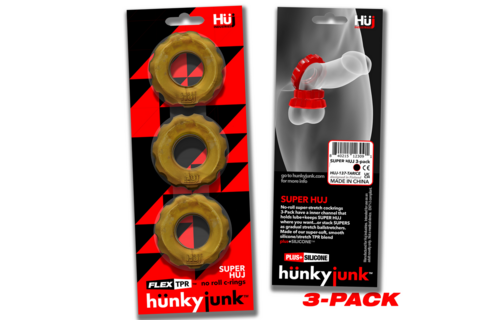 Super Huj - 3-pack Rekbare Cockringen - Brons Metallic