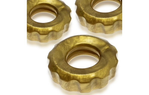 Super Huj - 3-pack Stretchy Cockrings - Bronze Metallic