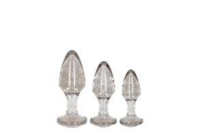 Acrylic Butt Plug Set 3 sizes | Shiny & Safe Pleasure
