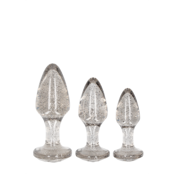Acryl Buttplug Set 3 maten | Glanzend & Veilig Genot
