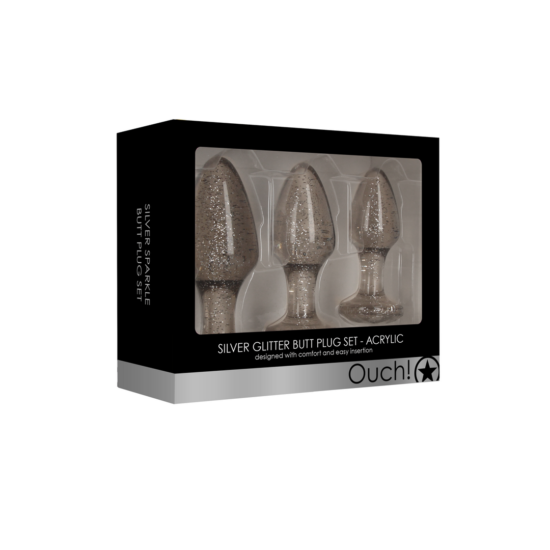 Acryl-Buttplug-Set 3 Größen | Glänzender & sicherer Genuss