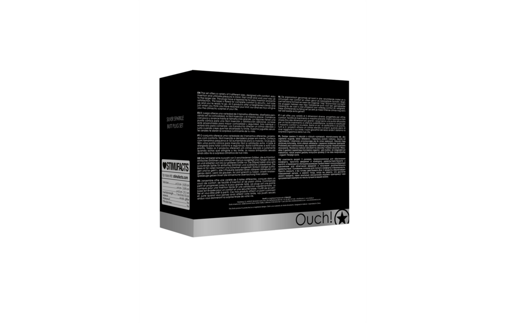 Acrylic Butt Plug Set 3 sizes | Shiny & Safe Pleasure