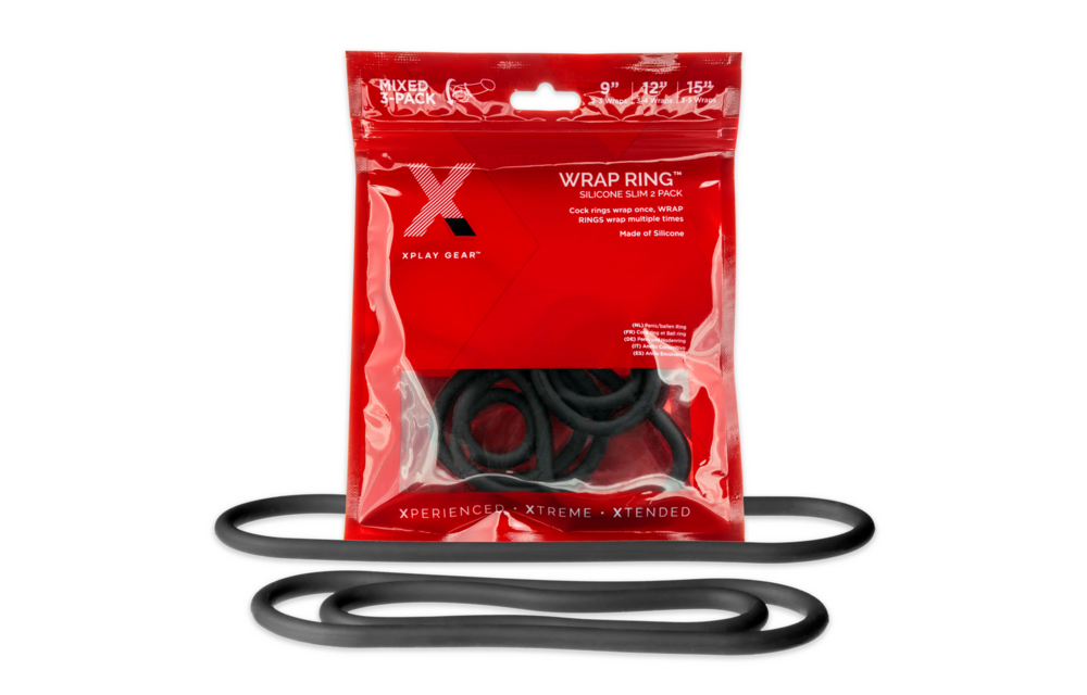 Slim Wrap Ring - Cockring 2-Pack - Black