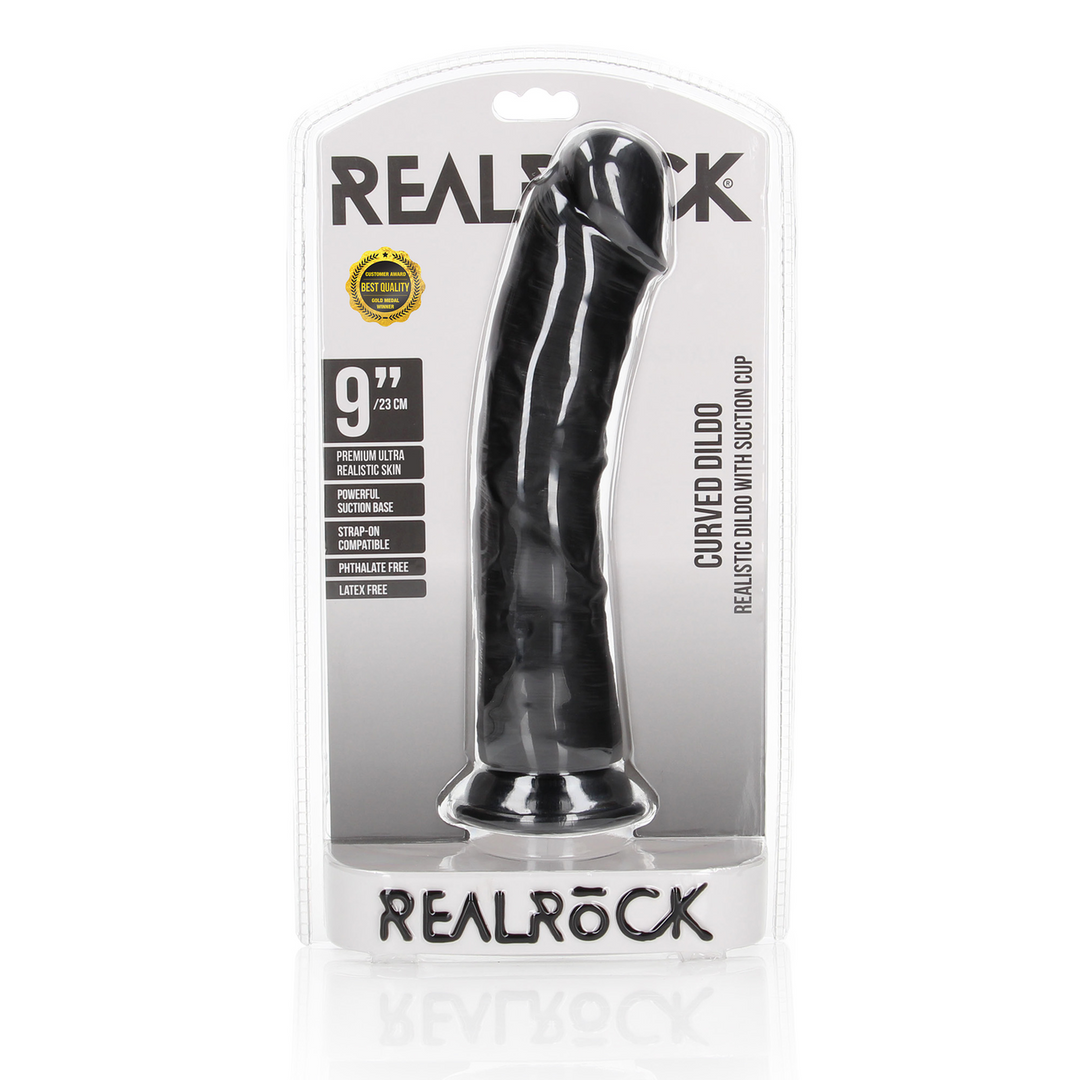 Gebogen Realistische Dildo 23x7,2 cm met Zuignap - RealRock