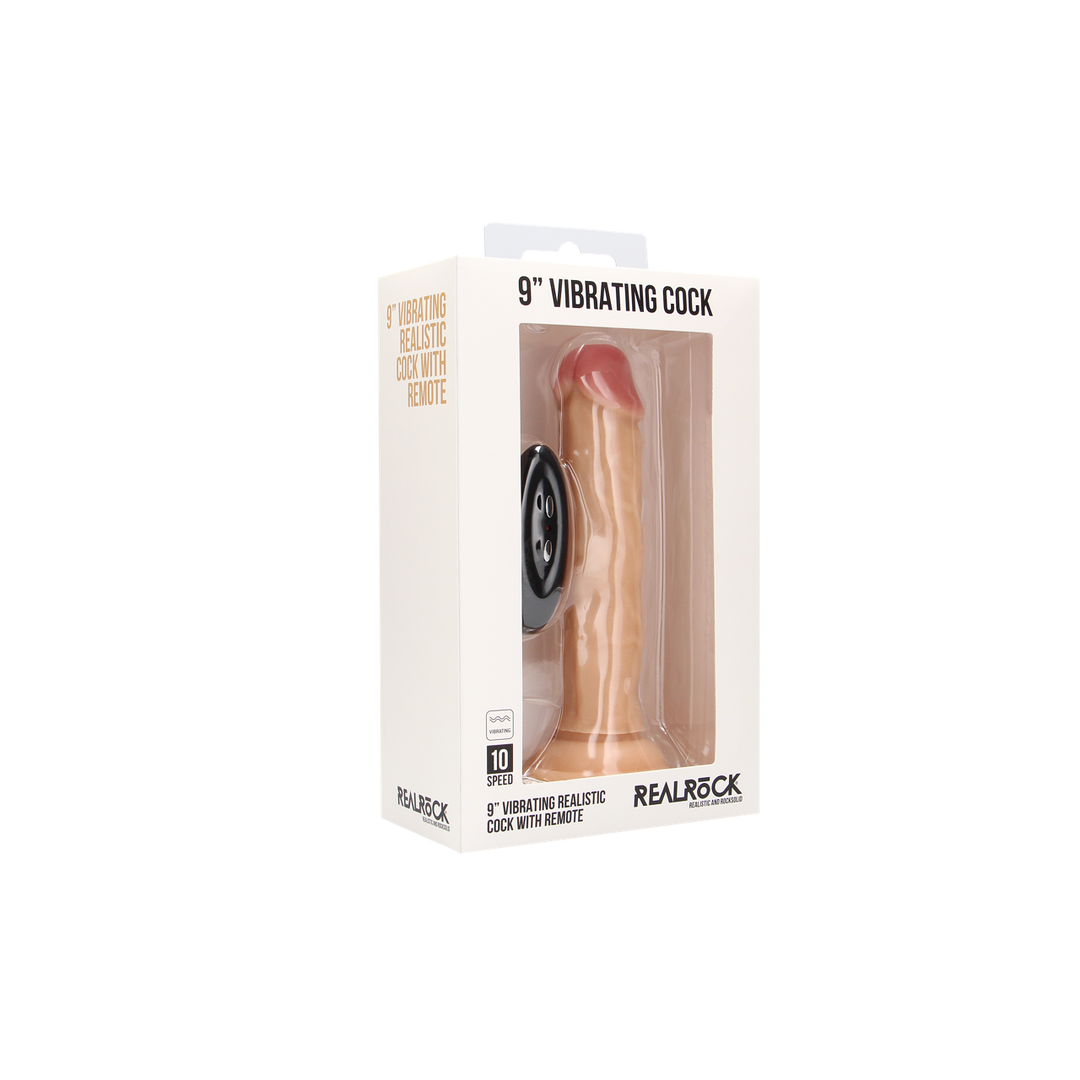 Realistic Vibrating Cock 9/23 cm - RealRock by Shots