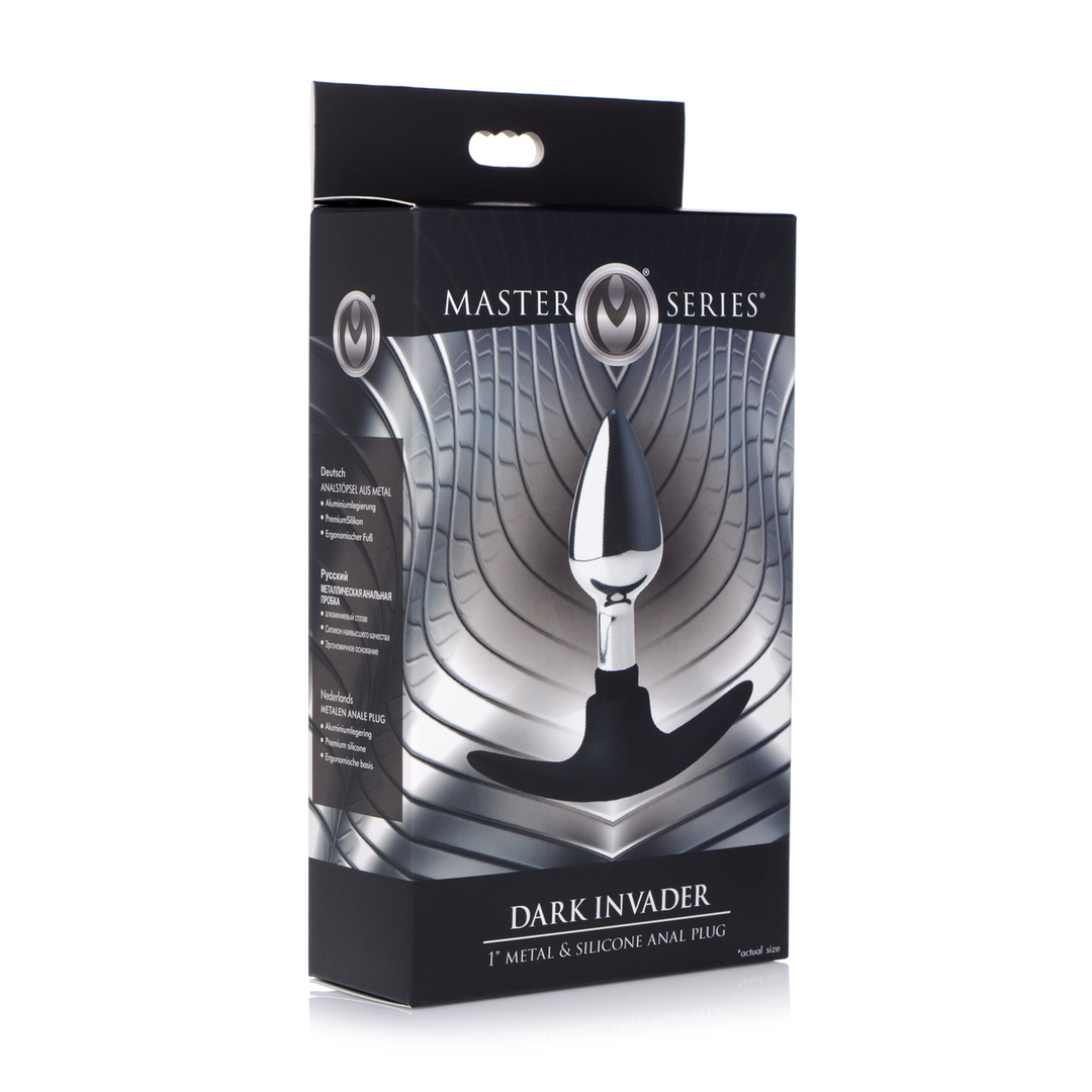 Dark Invader Anale Plug 17,8 cm Metaal & Siliconen Klein