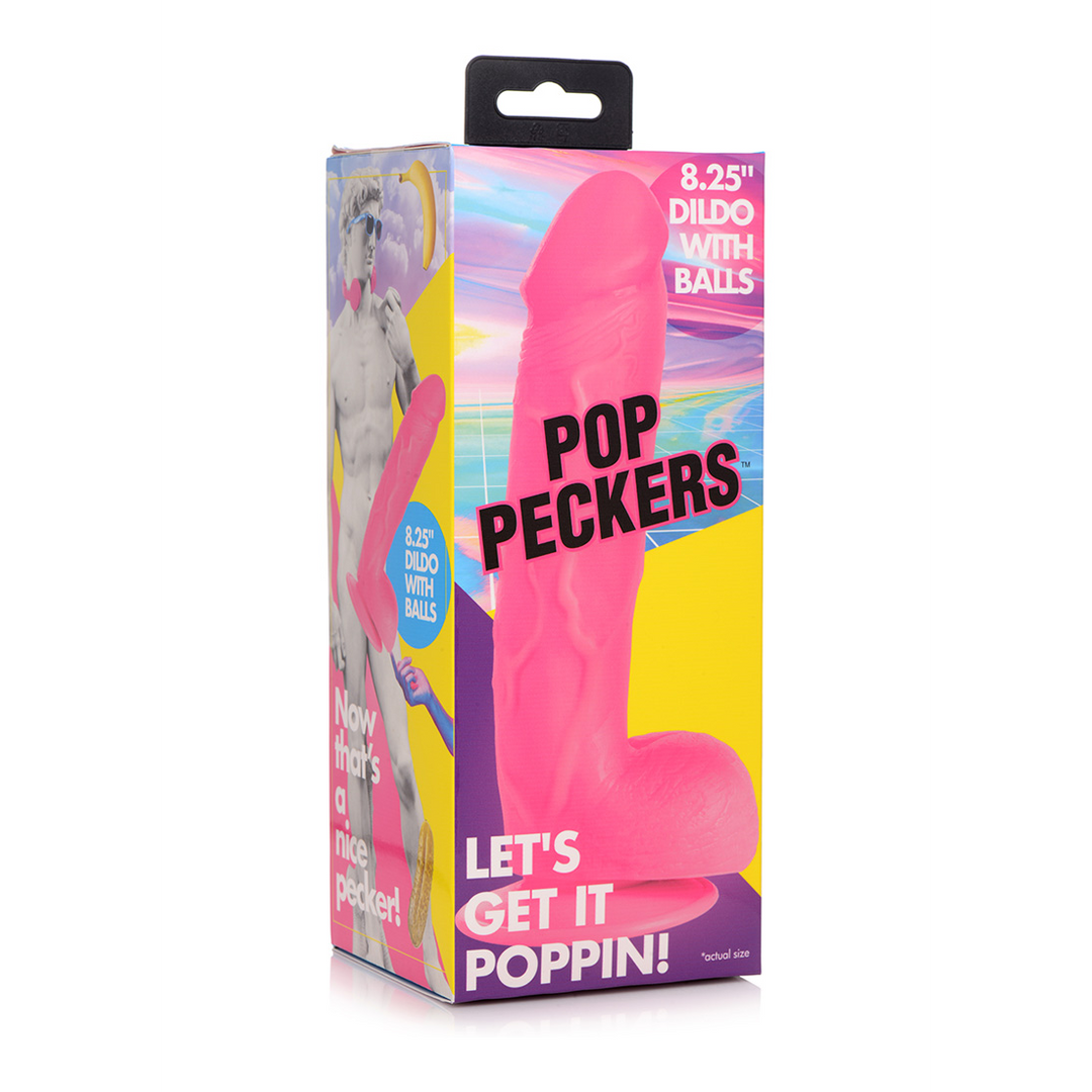 POP Dildo met Zuignap 22,8 cm – Realistisch & Stevig Roze