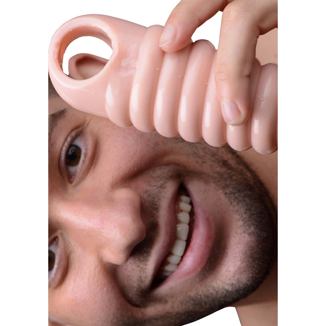 Realistically Ribbed Penis Enlargement Sleeve – Intense Sensation