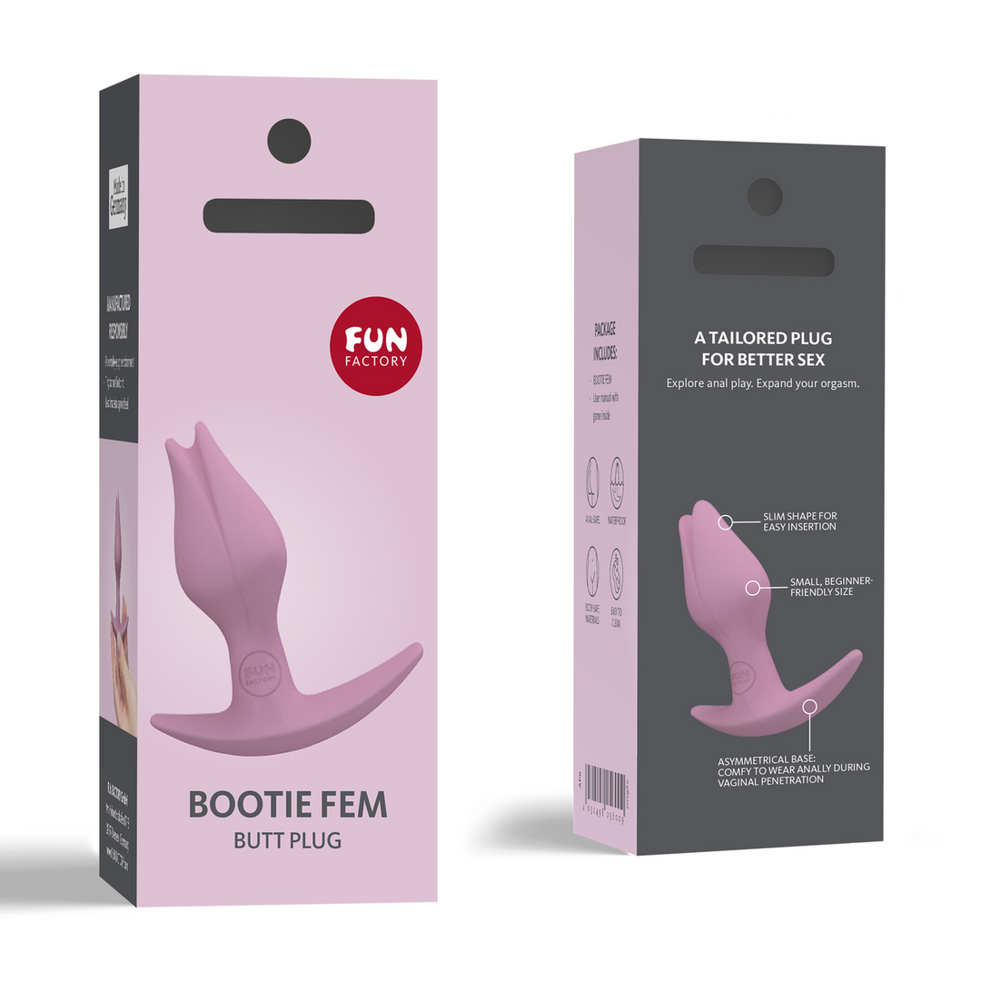 BOOTIE FEM Butt Plug Roze 8,5 cm - Comfortabele Silicone Plug