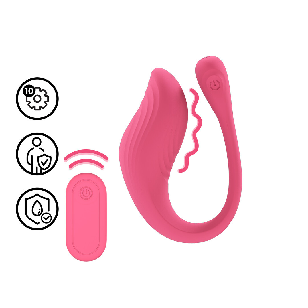 Vibrierender rosa G-Punkt-Vibrator mit Fernbedienung | Loveline