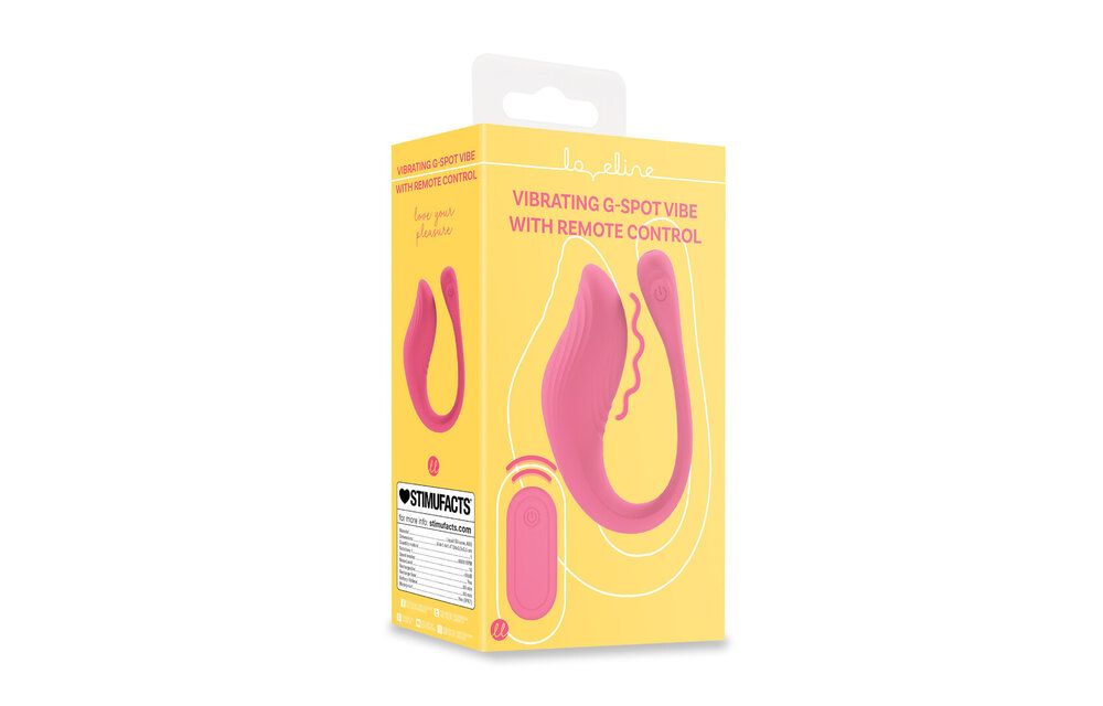 Vibrierender rosa G-Punkt-Vibrator mit Fernbedienung | Loveline
