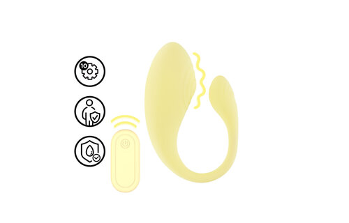 Vibrating G-Spot Vibe Yellow with Remote Control | Loveline