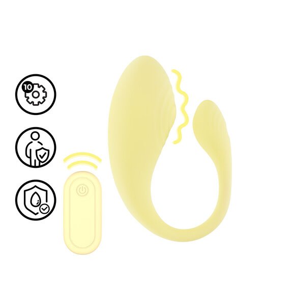 Vibrating G-Spot Vibe Yellow with Remote Control | Loveline