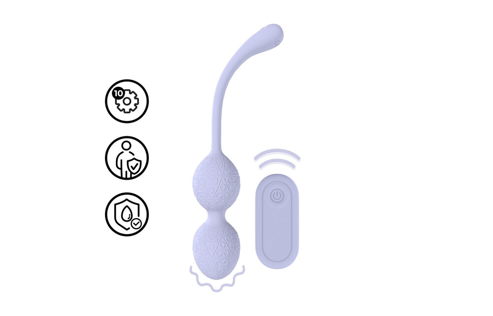 Vibrationsperlen Kegel mit Fernbedienung - Lavendel