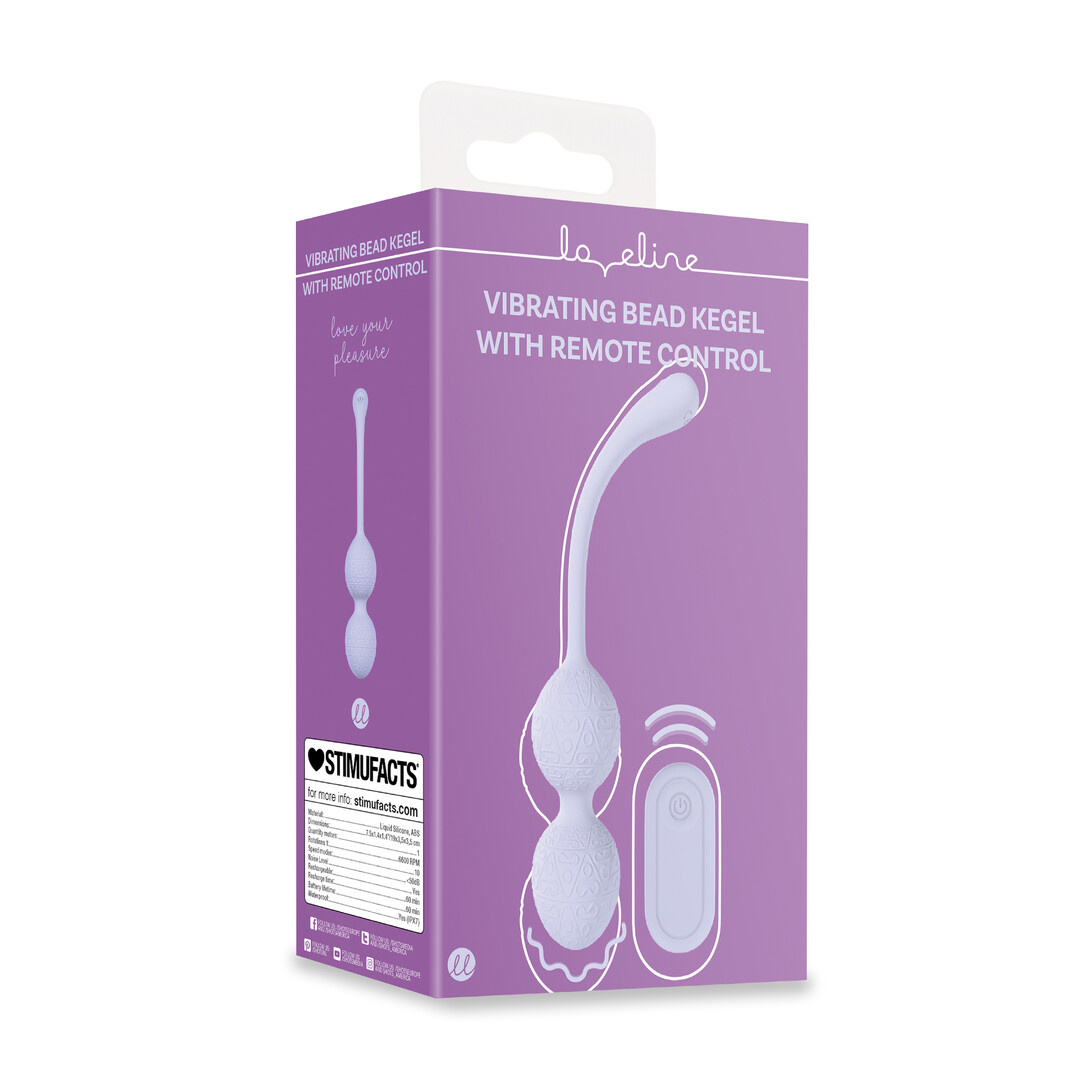 Vibrating Bead Kegel with Remote Control - Lavender