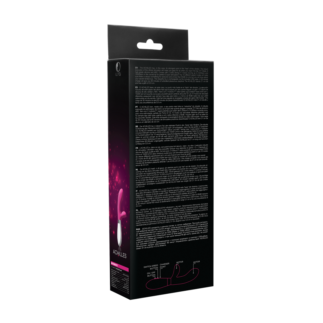 Achilles Rabbit Vibrator Roze – Krachtig & Oplaadbaar