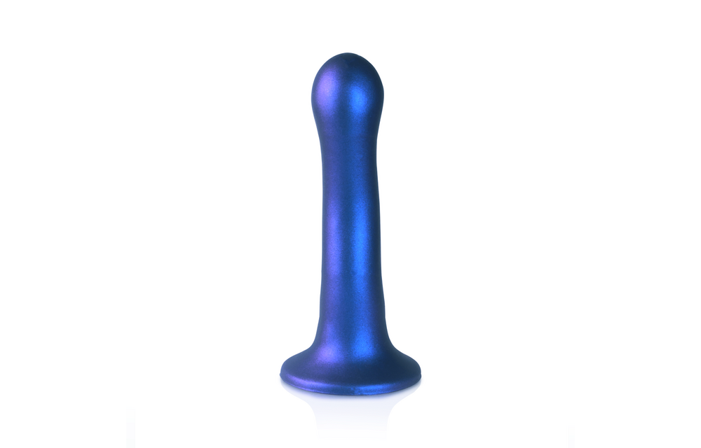 Ultra Soft Curve G-Spot Dildo 17 cm - Metallic Blue