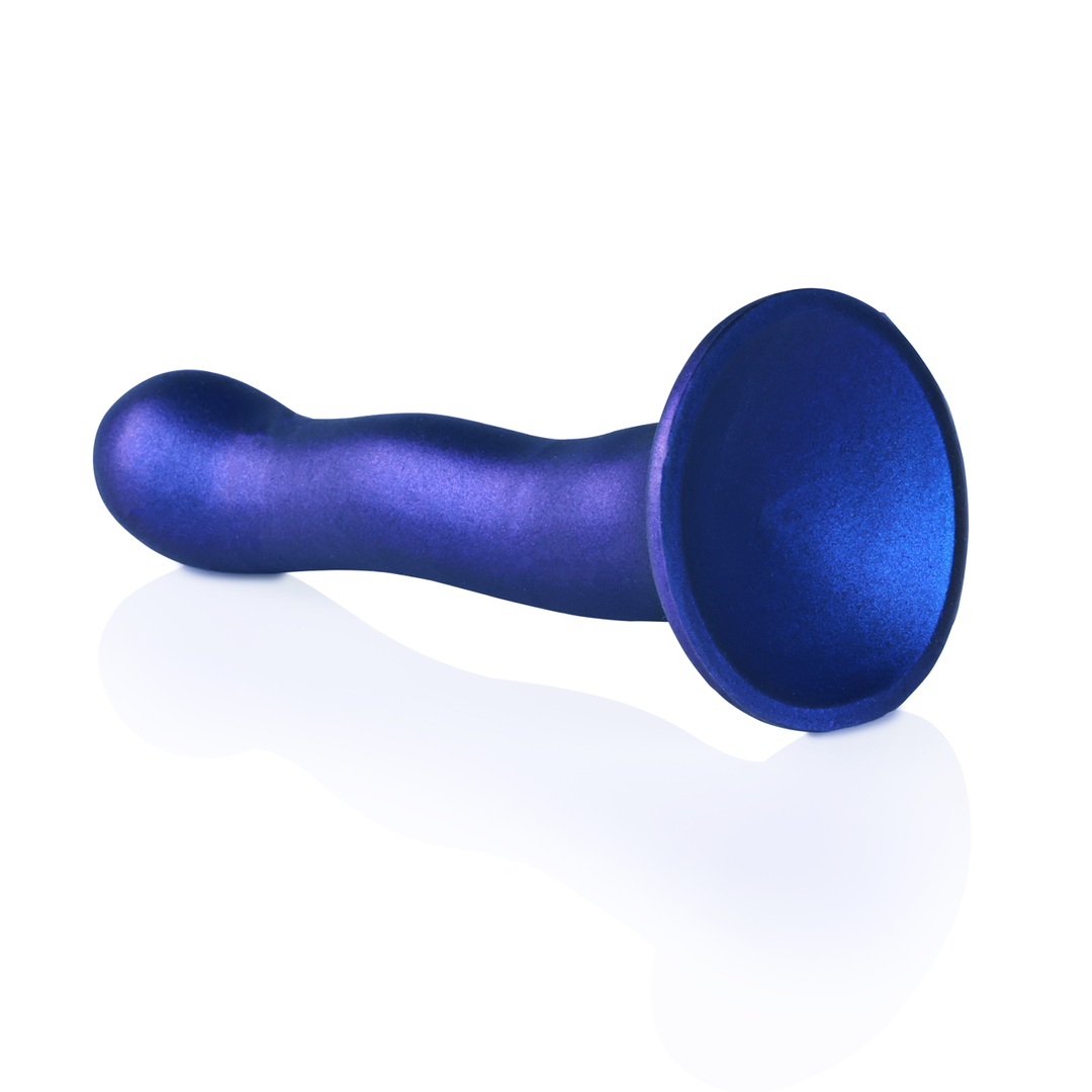 Ultra Soft Curve G-Spot Dildo 17 cm - Metallic Blue