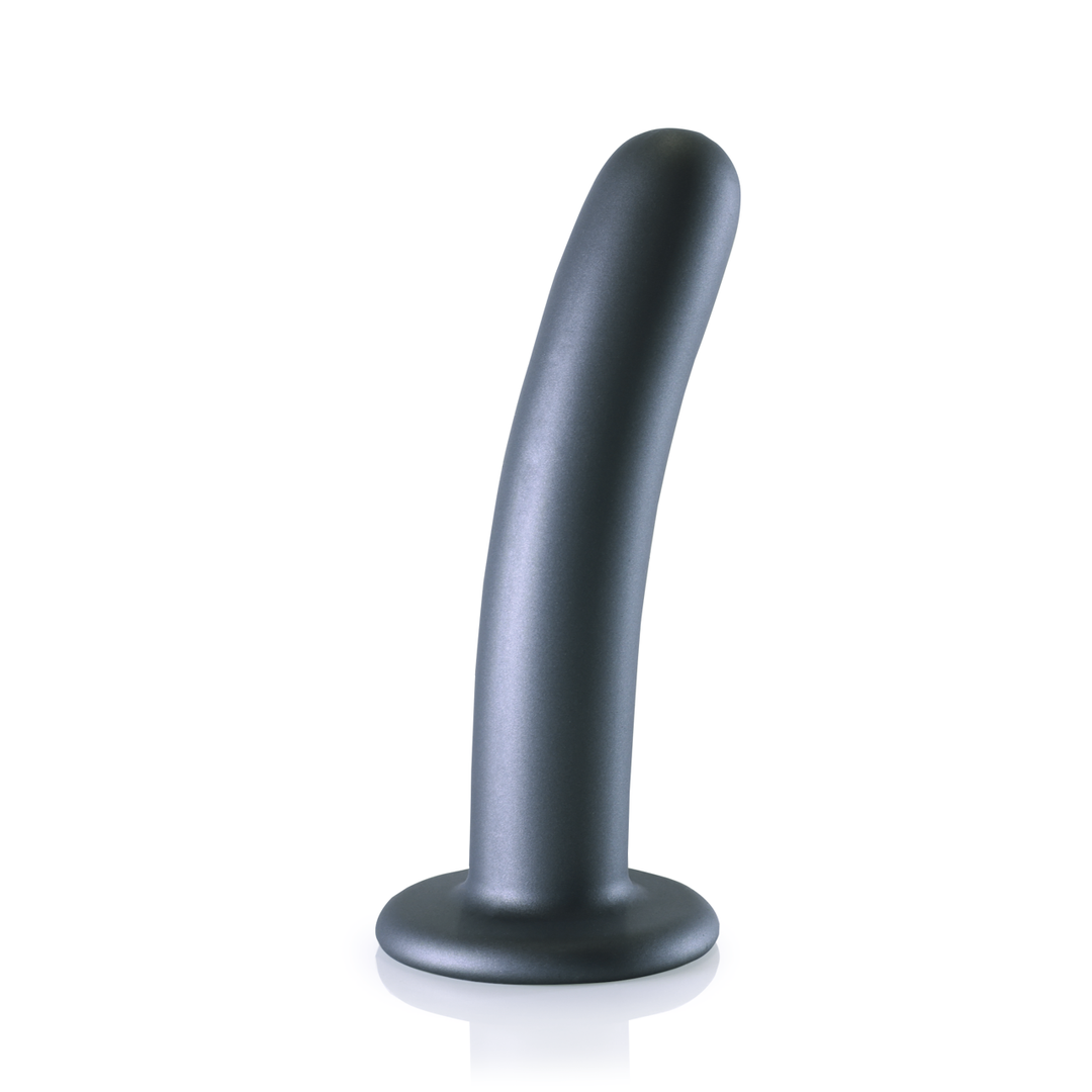 Zachte Siliconen G-Spot Dildo 14,5 cm - Gunmetal Zwart