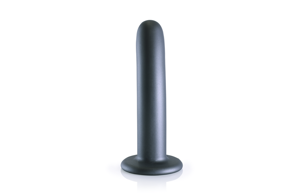 Zachte Silicone G-Spot Dildo - 6'' / 14,5 cm - Gunmetal