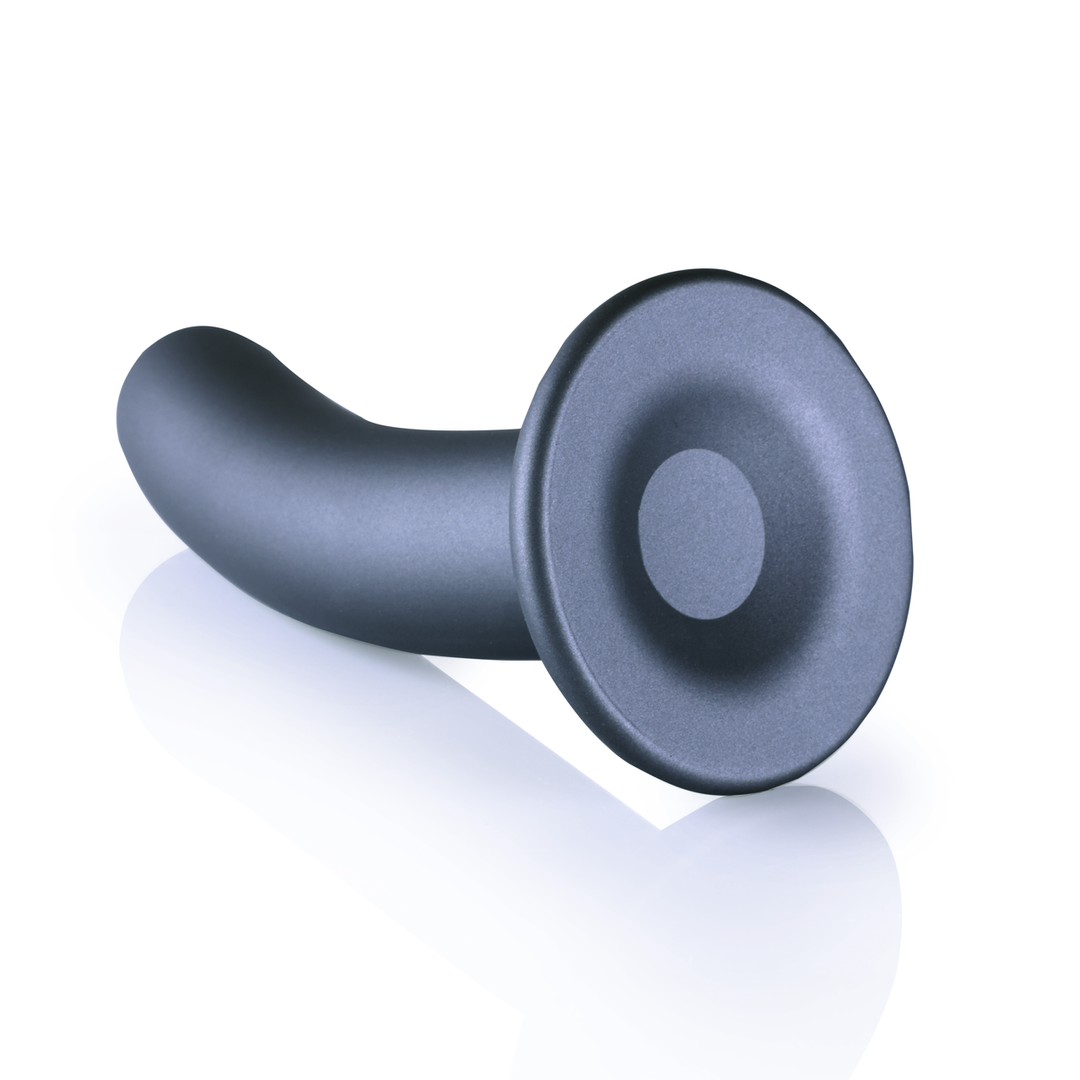 Soft Silicone G-Spot Dildo 14.5 cm - Gunmetal Black