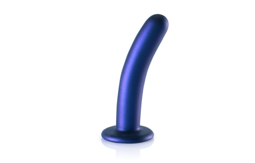 Soft Silicone G-Spot Dildo 6.2 cm - Metallic Blue | Ouch!