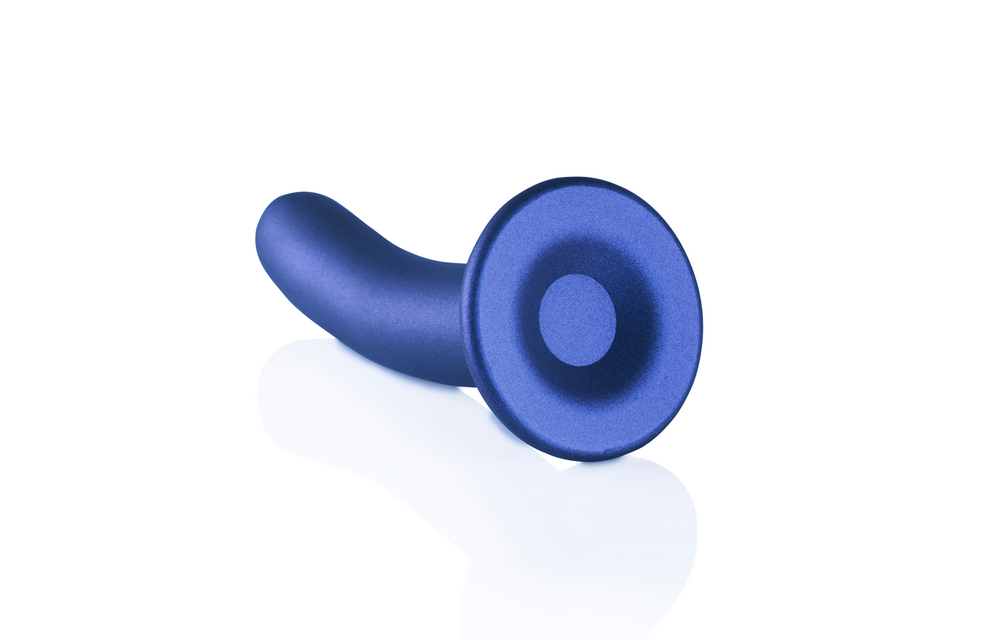 Zachte Siliconen G-Spot Dildo 6,2 cm - Metallic Blauw | Ouch!