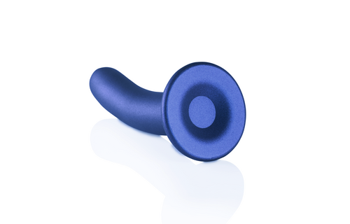 Soft Silicone G-Spot Dildo 6.2 cm - Metallic Blue | Ouch!